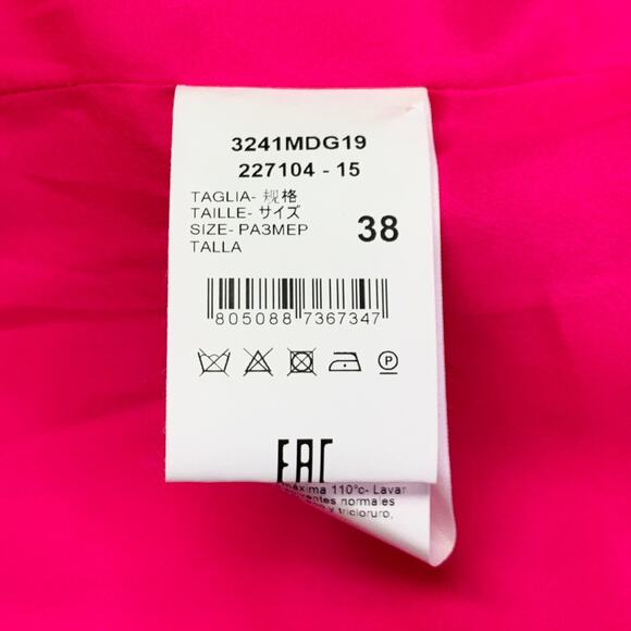 MSGM Size 2 Pink Wool Blend Peak Lapel Single Button Jacket Blazer - Picture 8 of 11